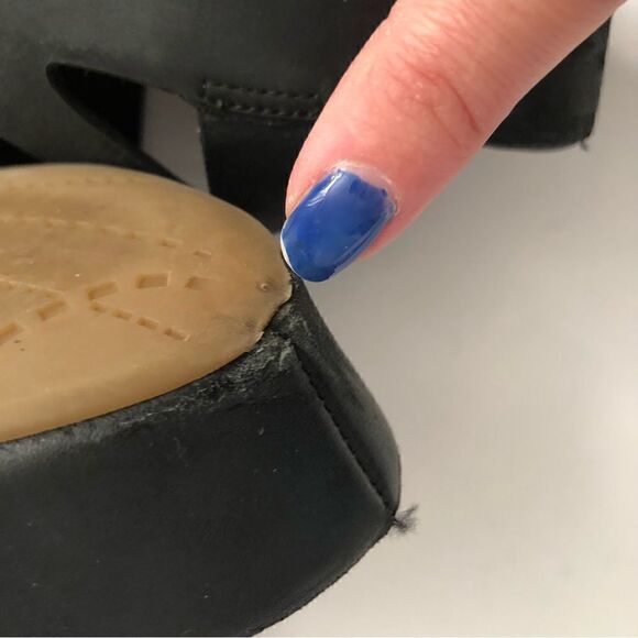 DV Dolce Vita black strappy leather wedge size 10 - Picture 9 of 9